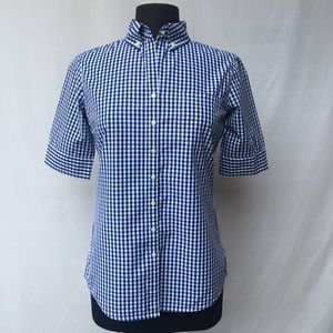 EUC Banana Republic Checked Button Down Sz SM